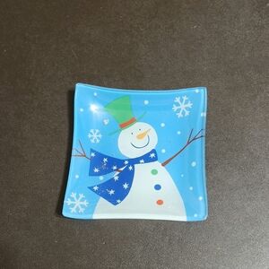 Festive Snowman Holiday Plate